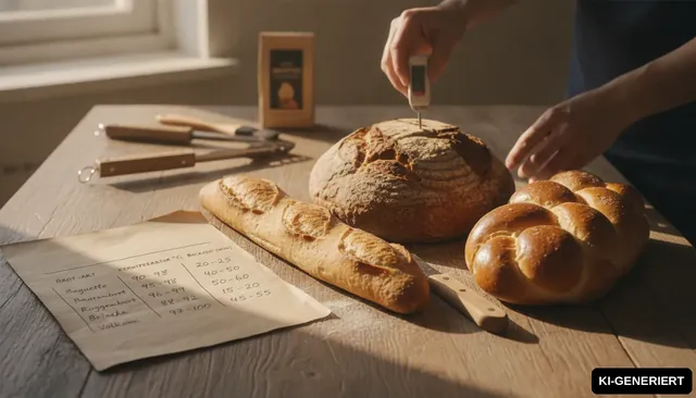 Brot Kerntemperatur - Tabelle für Baguette, Bauernbrot & mehr