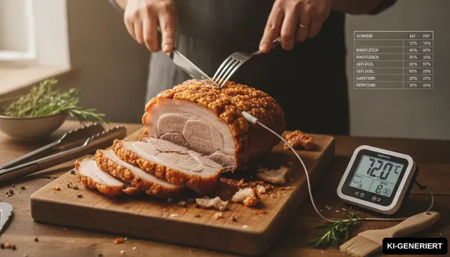 Krustenbraten Kerntemperatur (aus Schweineschulter / Schweinebauch)