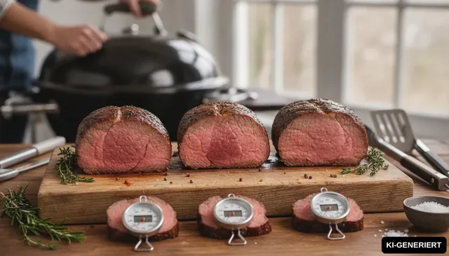 Roastbeef Kerntemperatur - Rare, Medium & Well Done
