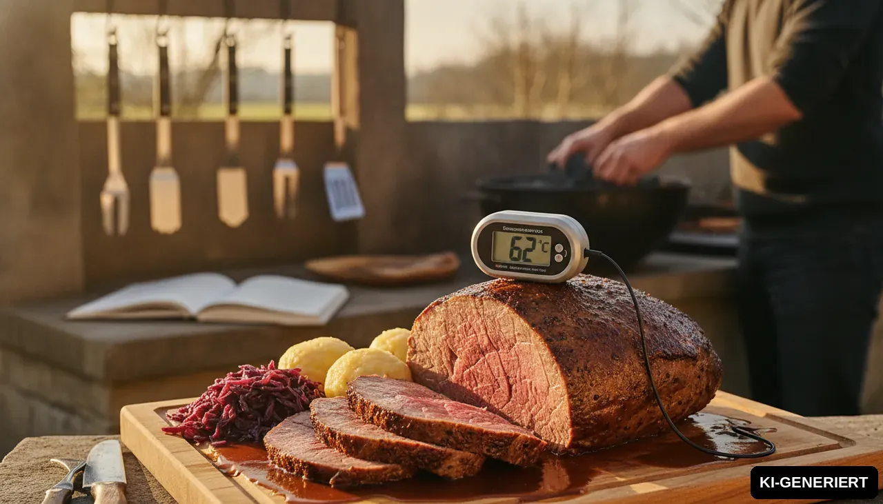 Sauerbraten Kerntemperatur vom Rind (KI-generiertes Bild)