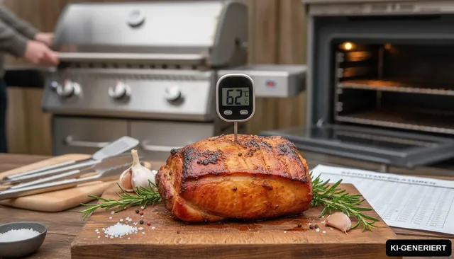 Kerntemperatur für Schweinebraten - Niedergaren in Ofen & Grill