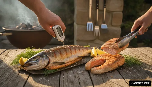 Lachs Kerntemperatur für Filet und ganzen Fisch