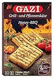 Gazi Grill- und Pfannenkäse Honey-BBQ - 7x 200g - Pfanne Grill Grillkäse Ofen Ofenkäse Backkäse 45% Fett i. Tr. Schnittkäse Käse mikrobielles Lab Halal vegetarisch glutenfrei