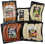 MEISTER'S Grillpaket Bratwurst, Käsewurst, Rauchwurst Debrecziner, Rostbratwurst, Berner Würstchen mit Käse & Bacon Lebensmittel Paket